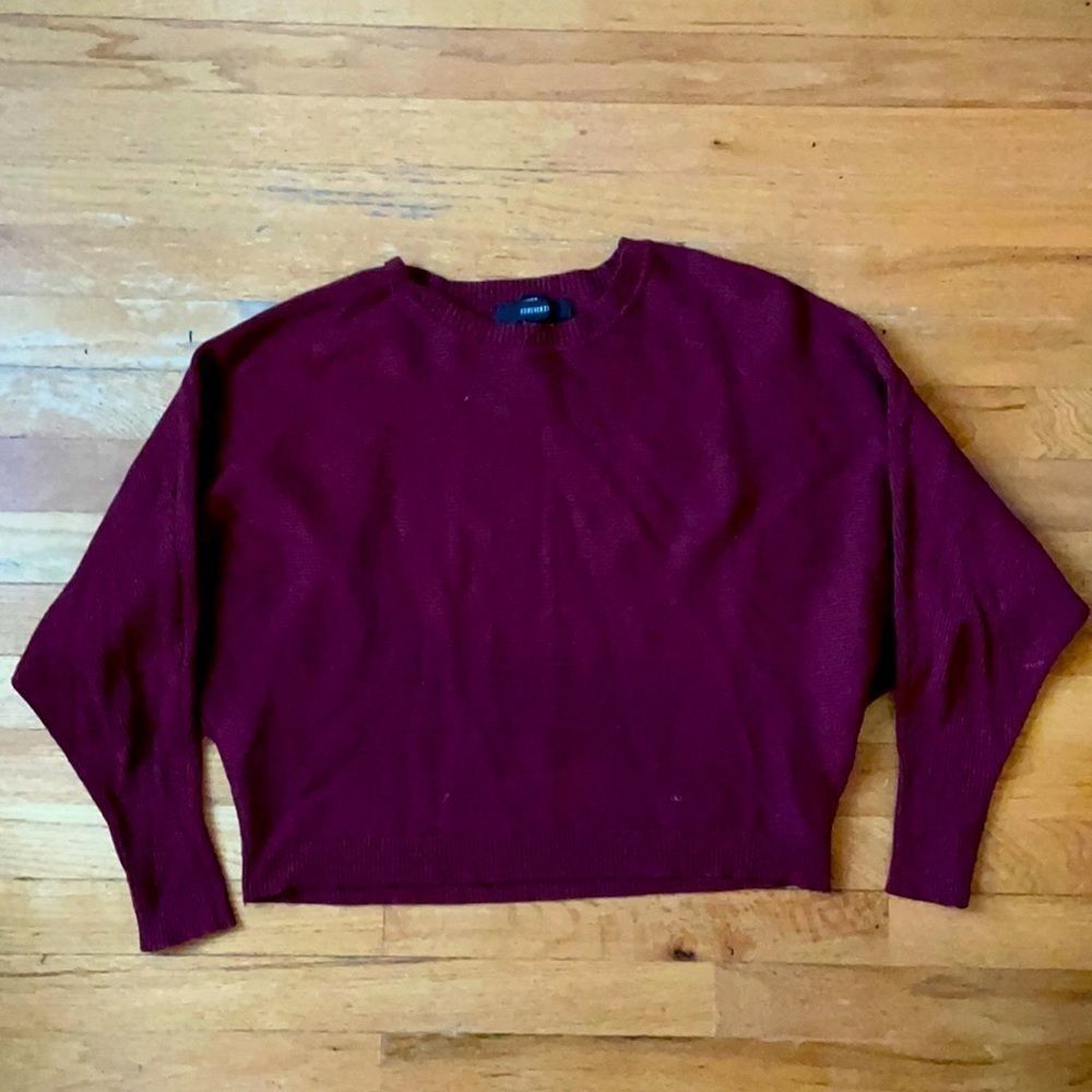 Forever 21 Burgundy Pullover Sweater (S)